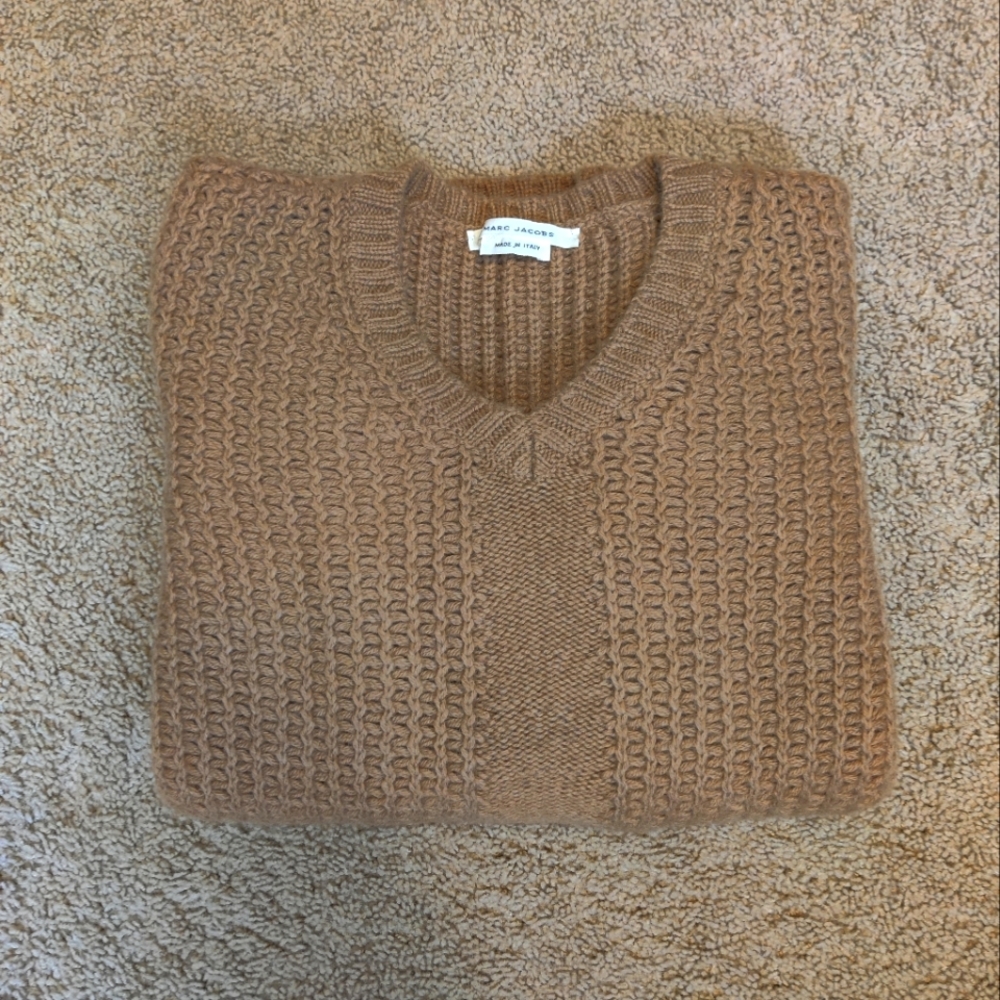 NEW Marc Jacobs Camel Fabric Sweater